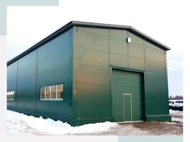 Двускатные ангары в Кизилюрте