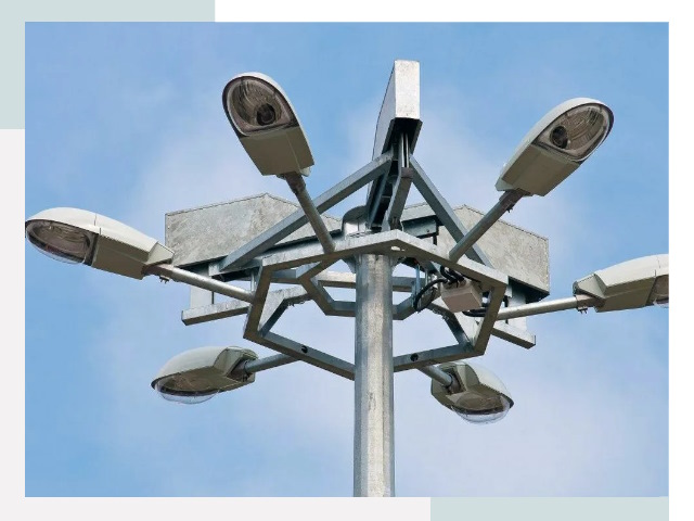 Монтаж осветительных мачт в Кизилюрте